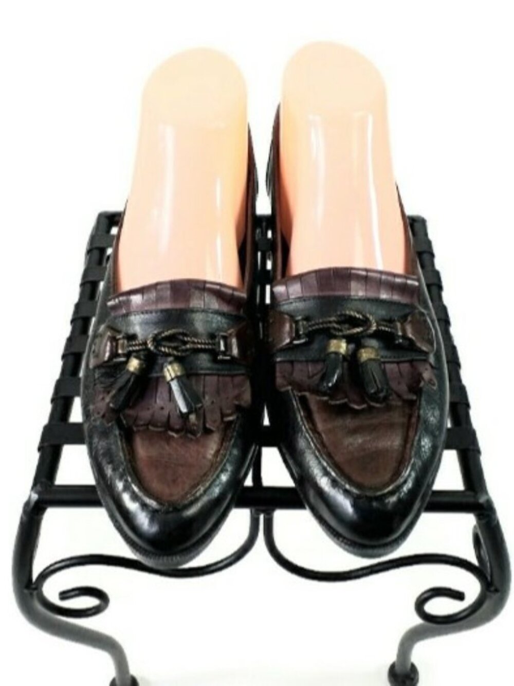 Tivoli Womens 8.5 Tricolor Leather Kiltie Tassel Loafers Slip On